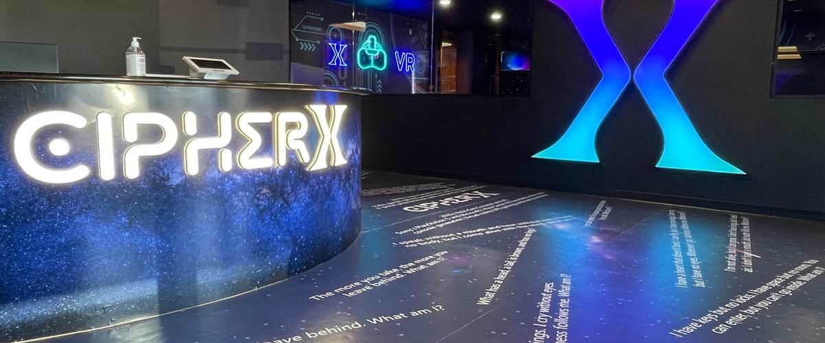 CipherX Coquitlam location — reception and X-Grid lobby